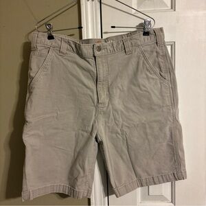 Carhartt Men's Beige relaxed fitFlat Front Shorts size 36